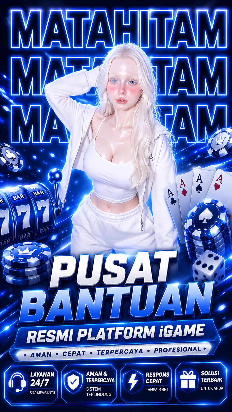 Tampilan platform MATAHITAM melalui perangkat mobile